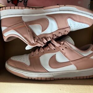 Nike Red and White Dunk Low Box